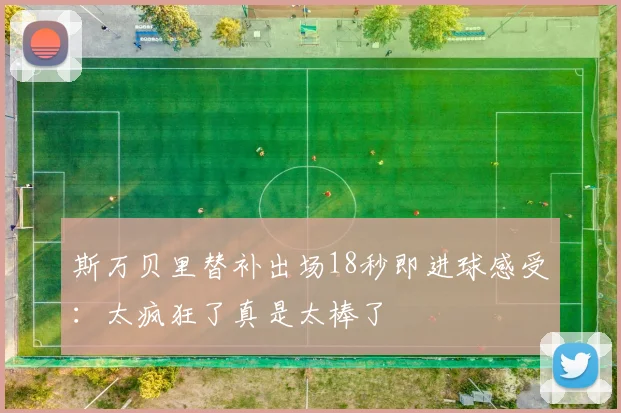 斯万贝里替补出场18秒即进球感受：太疯狂了真是太棒了